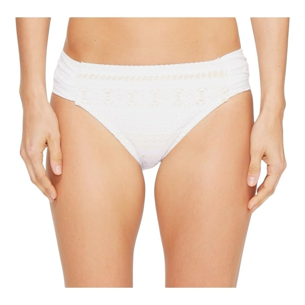 Bleu Rod Beattie Sneak Peek Crochet Side Tab Hipster Bikini Bottom NWOT